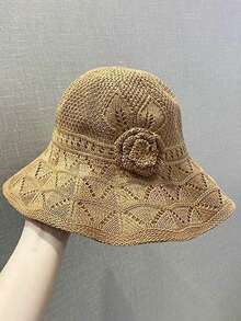 2026 Women's Foldable Straw Sun Hat - UPF 50+ Sun Protection, Summer Beach Essential, 4 Colors Available, Lightweight And Fashionable, Suitable For Outdoor, Park And Travel - Multicolor - View 11