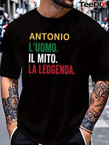 Maglietta girocollo in stile boho, vestibilità ampia per tutte le stagioni, perfetta per occasioni ispirate all'Italia e abbigliamento casual., TAGLIA GRANDE - nero - Visualizzare 1
