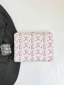 筆記本電腦保護套 純色極簡奢華星形圖案 多尺寸筆電平板收納袋 - 白色 - 查看 7