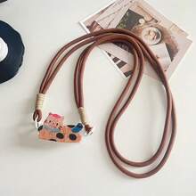 1PC Colorful Cat Phone Case Back Clip With Long Crossbody Strap, Creative Women's Neck Hanging Long Rope, Outdoor Crossbody Chain, Ins Style Long Phone Lanyard, Durable And Sturdy Woven Strap - Multicolor - View 15