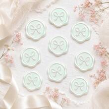 20 PCS 3D-Bow Wax Seal Stickers, Elegant Self-Adhesive Champagne Seals, For Wedding Invitations, Gift Wrapping Decals, Envelopes, Christmas & Party Decor, Greeting Cards - Vibrant Green - Bow - Iridescent Green - View 10