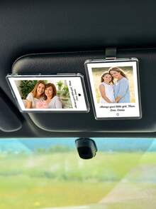 Custom Acrylic Mother's Day Car Sun Visor Clip, Customizable Photo And Text, Personalized Gift For Mom, Unique Car Accessory From Daughter/Son, Meaningful Mother's Day Gift - Multicolor - View 3
