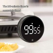 1pc Kitchen Timer, Suitable For Cooking And Baking, Home Countdown Reminder Alarm, With Magnetic Back, Rotary Timer, 3 Volume Levels, Time Management Reminder Timer, 3*AAA Battery Powered (Battery Not Included) - Multicolor - View 7