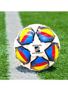 1pc No. 2 Pentagram Style Football, A Durable Football For Outdoor Training And Recreation, Backyard, Park And Beach Kicking - Multicolor - View 6