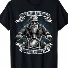 Sons With Arthritis Ibuprofen Chapter Graphic T-Shirt Men's Casual Biker Motorcycle Rider Tee - 款式 - 查看 1