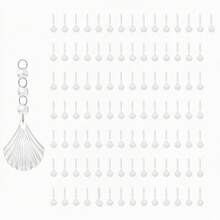 30PCS DIY New Elegant New Acrylic Crystal Drop Beads Christmas Ornaments Tree Decorations Garland Chandelier Hanging Crystals For Wedding Party Celebration Decor - Fan-shaped - View 5