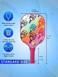 RANDISH Pickleball Paddle, Fiberglass Surface, PP Honeycomb Core, Suitable For Beginner Men And Women - Multicolor - View 7
