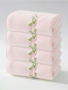 Soft Rose Embroidered Absorbent Towel, Quick-Dry No Shedding, Kitchen Cleaning, Ultra-Fine Fiber Quick-Dry Bathroom Hand Towel, Home Kitchen Decorative Towel, 1pc / 2pcs / 4pcs Optional - Multicolor - View 18