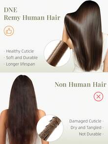 DNE HAIR 4pcs Ekstensi Rambut Manusia Lurus Jepit, 8 Jepit Desain Tak Terlihat Tenunan Ganda 99J# Rambut Asli Merah Anggur, 12-18 Inci, Tahan Lama Anti Rontok, Tekstur Lembut & Tebal, Cocok Untuk Pemakaian Seluruh Kepala, Pemakaian Sehari-hari, Cosplay Liburan, dan Penataan Gaya Musiman - S99J - View 10
