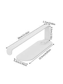 No-Drill Wall-Mounted Towel Rack, Strong Load Capacity Single Bar Holder For Towels And Washcloths, Space-Saving Bathroom Organizer, Perfect For Home And Kitchen Use, For Bathroom And Kitchen Towel Storage - Multicolor - View 3