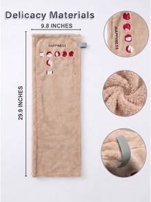 1/2/3pcsMicrofiber Hair Drying Towel Wrap, Super Absorbent Quick Dry Hair Turban Cap For Women, Anti-Frizz Bath Accessory, Soft Coral Fleece Hair Towel Wrap - Multicolor - View 6