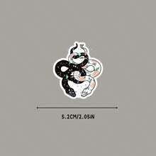 "Celestial Snake With Roses Sticker | Gothic Space Floral Decal | Vinyl Sticker For Laptops, Phone Cases & Water Bottles" - Star Film - View 6