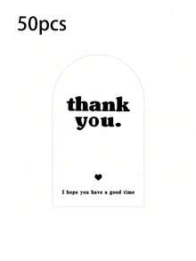 100pcs/Roll Pink Thank You Sticker Rectangular Sealing Sticker For Gift Packaging, Decorative Label, Gift Box And Baking Box, Glossy Paper,Gift Decoration Labels, Non Adhesive Stickers For Holidays, Parties, Gifts, Baking Packaging - Multicolor - View 11