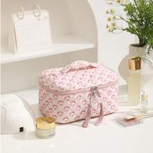 1 buah Tas Kosmetik Genggam Rumbai Bunga Lembut, Pilihan Warna Beragam, Tas Rias Portabel dengan Kompartemen Kapasitas Besar untuk Anak Perempuan, Tas Perlengkapan Mandi untuk Perjalanan - MultiWarna - View 10