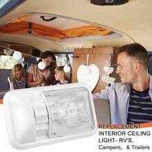 12V LED RV Ceiling Lamp - Interior Lighting For RVs - Suitable For Trailers, Camper , And Boat-Based RVs - 2pcs Double Dome Light - View 3