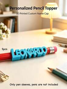 Customized Name 3D Printed PLA Pencil Topper, Personalized Back To School Small Gift, Cute Customized Stationery Gift, Pencil Topper Only, Pencil Not Included - Multicolor - View 7