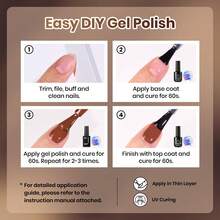 Beetles 6 Colors Fall Whisper Brown Gel Nail Polish Set, Brown Nude Earth Tone Gel Polish Kit, Soak Off UV LED Autumn Nail Art Manicure - 6 Colors Fall Whisper Brown - 查看 7
