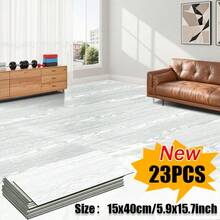 Waterproof Anti-Slip Faux Wood Self-Adhesive Flooring, Thickened PVC Material Durable Against Foot Traffic, 15x40cm Plank Size, 23pcs Set, Built-In Adhesive Backing Glue-Free Installation, Suitable For Living Room Bedroom Entryway Store, Low Cost Create Natural Wood Style Floor - 23 Pieces - View 12