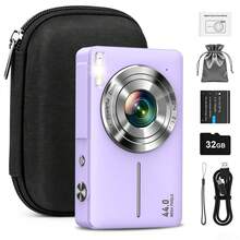 Digital Camera+Carrying & Protective Case Set, FHD 1080P 44MP Digital Point And Shoot Camera With 1 Rechargeable Batteries,32GB Memory Card+Carrying & Protective Case,Compact Small Camera For Boys Girls Beginners - View 14