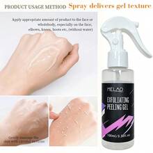 MELAO 100ml/3.38fl.Oz Exfoliating Gel Spray, Gently Removes Dead Skin, Removes Rough Texture, Smooths Dull And Dry Skin On Face And Body - 100ml - View 4
