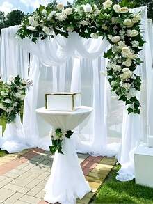 Lightweight Mesh Fabric, Wedding Drapes, Multiple Colors Available, Outdoor Drapes Decoration, Party Backdrop Setup, Wedding Arch, Wedding Fabric, Outdoor Garden Decoration, Wedding Season, Birthday Holiday Party Decoration, Party Backdrop, Garden Mesh, Ideal Choice For Gifts, Gathering Mesh Decoration - A - View 5