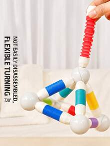 Bloques de construcción magnéticos, juguetes de construcción DIY con bolas de conexión, juguetes educativos e inteligentes adecuados para niños, para desarrollar el pensamiento y la creatividad - Multicolor - Ver 6