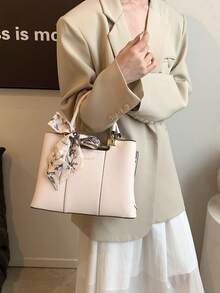 Dedoo Fashionable Luxury Multi-Functional Large Capacity Handbag & Crossbody Bag - Beige - View 6