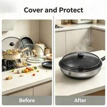 3pcs Anti-Splatter Mesh Covers, Heat Resistant, Suitable For 8-12 Inch Pots, Prevents Splatter And Smoke, Keeps Food Fresh, Ideal For Healthy Cooking, Kitchen Essential, Durable Stainless Steel Mesh Covers - Multicolor - View 3