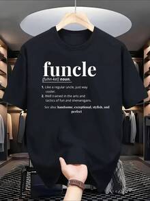 Black T-Shirt, Printed With The Humorous Phrase "Fun Uncle," Is Perfect For Men Who Love To Have Fun. This Lightweight, Washable T-Shirt Featur - Black - View 1