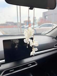 Creative Metal Car Pendant Vintage Boho Hanging Ornament, Women Rearview Mirror Accessory, Fashion Car Interior Decoration Gift - A - View 4