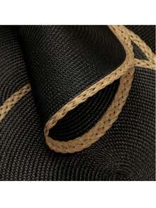 4/6pcs 15 Inch Black Round Woven Placemats, Washable, Wipeable, Heat-Resistant, Suitable For Holiday Parties, Indoor/Outdoor Daily Use, Birthday Parties, Wedding Dinners, Home Kitchen Dining Table Decoration Non-Slip Mats - Brown - View 5