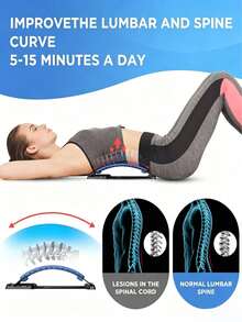 1pc Back Stretching And Waist Support Device, Suitable For Home, Office And Gym Use, Helps Relieve Pain For People With Herniated Disc, Sciatica, Scoliosis And Lower Back Discomfort - Multicolor - View 7