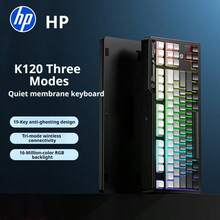 HP 透明冰塊高顏值機械手感鍵盤K120！三模無線有線隨心連 ，RGB幻彩燈效+靜音按鍵，遊戲辦公氛圍感拉滿 - 查看 18