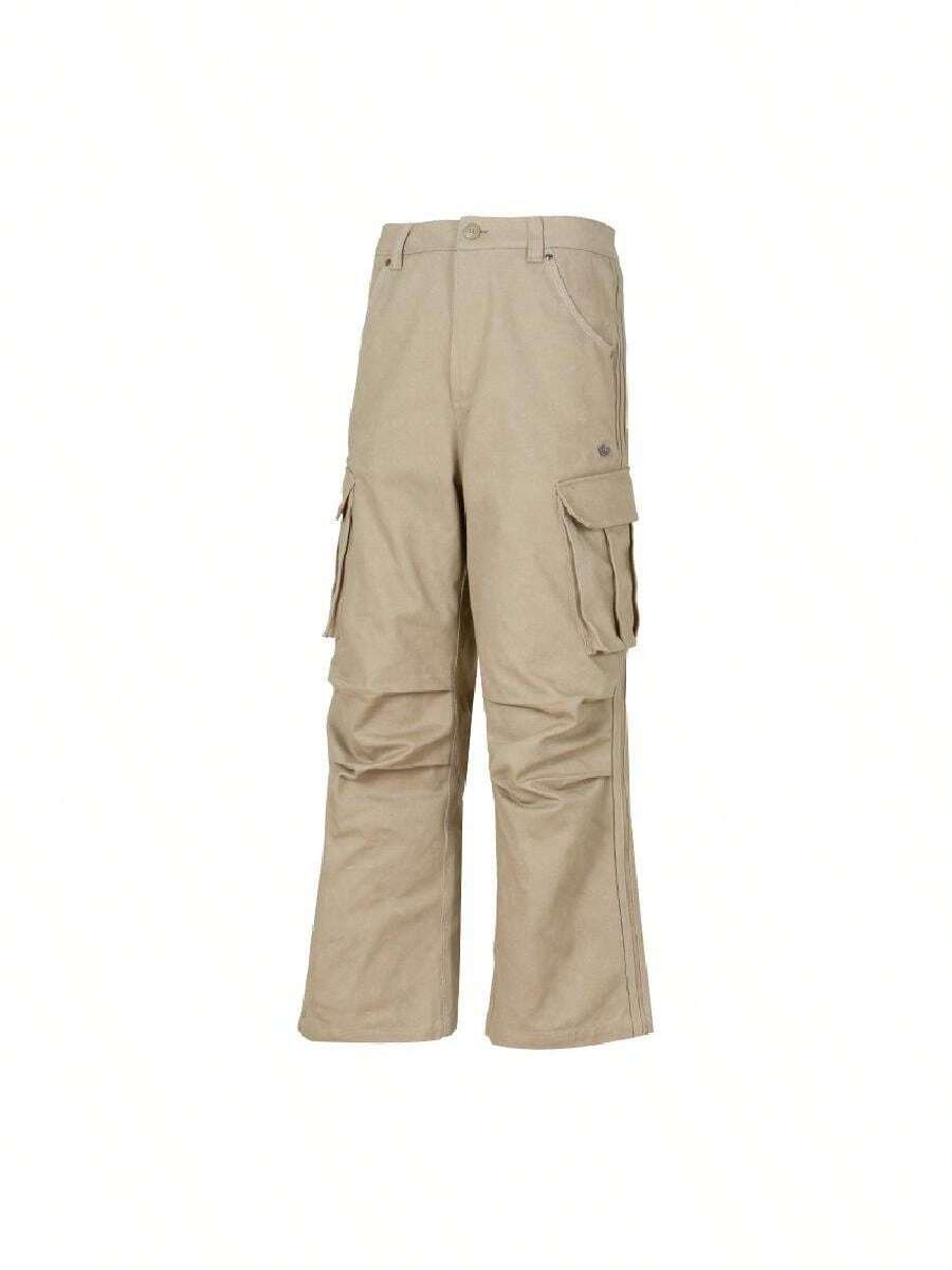 Adidas Originals Men's Sports Track Pants M 2026 Summer New Cargo Wide Leg Casual Long Pants KR5044 - Wonderful Brownish-green - View 1