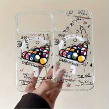 [24h Versand Aus DE/FR/ES]Clear Magnetic Wireless Charging Phone Case Colorful Pool Ball Sketch Math Formula Pattern Hard Protective Shell Fit  17Air 17 16e 11-16 Pro Max Plus,  Galaxy S21-S26 Ultra Edge Fe Plus,  , Unique Aesthetic Gift Idea For Daily Use Party Present Anti-Drop Phone Cover - 1 - 查看 4