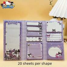 Sanrio Kuromi & Cinnamoroll Self-Adhesive Sticky Notes, 180 Sheets - Cartoon Stickers For Planners And Organizers, Rectangular, Daily Message Board, Diary And Memo Labels - Multicolor - View 4