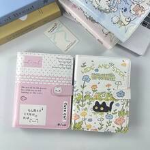 A5 Minimalist Cat-Themed Leather Loose-Leaf Notebook, Portable Large-Capacity Sticker Organizer, Can Be Used As A Notebook Set, Folder, Sticker Collection Book, Photo Storage Bag, Photo Album, Savings Planner, Journal, Notebook Or Office Stationery. - A5 Leather Cat and Dog Binder - View 10