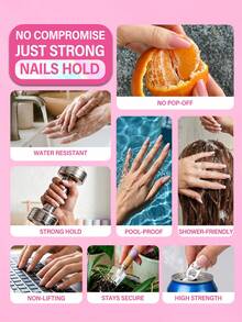 GELPOLISH Super Strong Nail Glue 6pcs/Set 10ml Bottle Quick Dry Waterproof Long Lasting Nail Adhesive Suitable For Fake Nails - 10ml - View 6