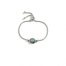 1pc Minimalist Vintage Adjustable Turquoise Bracelet - Multicolor - View 8