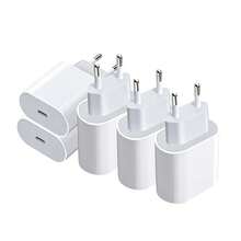 5pcs/4pcs/3pcs/2pcs/1pc EU Standard 30W Multi-Function Wall Charger, Supports Multiple Specifications, Compatible With IPhone 17/16/15/14 Pro Max/14 Pro/14 Plus/14/13/12/11 And Other Models 30W PD Fast Charging, Suitable For Home, Office And Travel Use. - 歐規C型插(220-240V) - 查看 10