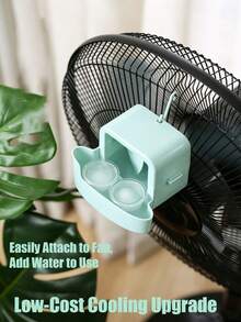 6pcs/1 Set Portable Spray Cooling Fan, Clip-On Hands-Free Operation, Dual Chamber Cooling, Fast Cooling Without Electricity, Suitable For Home, Office, Outdoor, Travel, Fan Cooling Spray Accessory, Portable Humidifier Attachment For Home Fan, Summer Essential, Home Essential, Travel Essential, Gift Essential - Multiple Styles - View 7