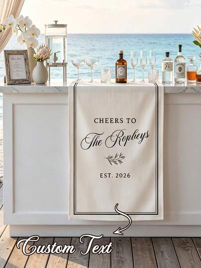 Cartel de Bienvenida de Boda Clásico Único Personalizado, Pancarta de Menú de Bar, Regalo de Ceremonia Romántica, Placa Decorativa Personalizada con Nombre & Fecha