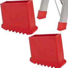 Rectangular Aluminum Ladder Feet Covers, Non-Slip Wear-Resistant Rubber End Caps, Step Ladder Foot Pads, Anti-Corner Protective Rubber Tubing Tips - C - View 1