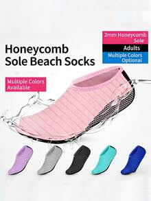 Quick-Dry Non-Slip Beach Water Shoes Adult Honeycomb Sole Beach Socks Swimming Surfing (Beach Socks Are Not Beach Shoes) If You Want To Purchase A Product That Can Be Used Multiple Times, Please Purchase The Second Style In This Link - Multicolor - View 2