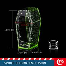 Multi-Color Transparent Acrylic Reptile & Amphibian Terrarium, No Assembly Magnetic Ventilation Lid Spider Habitat Box With Feeding Water Dish, 360° Fully Transparent DIY Enclosure For Jumping Spiders, Tarantulas, Lizards And Small Pets, Suitable For Beginners - Clear - View 16