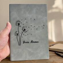 Cuaderno de tapa dura personalizado - Cuaderno personalizado con nombre - Patrón de diente de león - Cuaderno personalizado - Cuaderno para estudiantes - Rosa - Ver 9