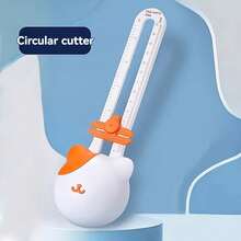 1pc 360° Circle Cutter, Manual Rotating Round Paper Cutting Tool, Adjustable Slide Rail, Press And Rotate Cutting - 1pc - View 1