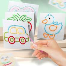 8/9pcs Beginner Sewing Kit, Entry-Level Set - Assorted Styles Including Plastic Needles, Threads, DIY Sewing Board, Kids Felt Craft Kit, Helpful For Developing Fine Motor Skills, Ideal For Children's Day/Birthday Gift - Multicolor - View 9