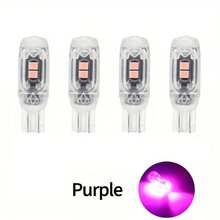 4入組 T10 LED W5W 超亮 350LM 塑膠保護 SMD 燈，適用汽車內飾閱讀燈、車門燈與牌照燈照明，DC12V 白色通用款 - 2835 - 查看 8