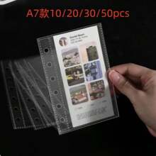 10/20/30/50pcs/Pack A7 Transparent Loose-Leaf Pages, Double-Sided Photo Album Inner Pages, Loose-Leaf Storage Pockets, Made Of High-Quality PP Material, Suitable For Idol Photo Cards, Postcards, Trading Cards, Photos And School Cards - Transparent - View 11